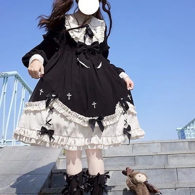 【送料無料】OP ロリータ ワンピース ドレスコスプレ かわいい レトロイベント 長袖卒業式結婚式 ワンピース
