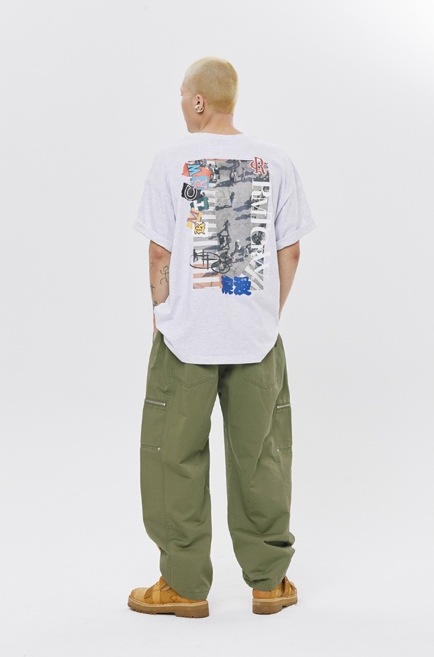 [ROMANTIC CROWN] CROSSWALK LOGO TEE SHIRT/追跡付 ROMANTIC CROWN】 CROSSWALK LOGO TEE SHIRT Tシャツ・カットソー