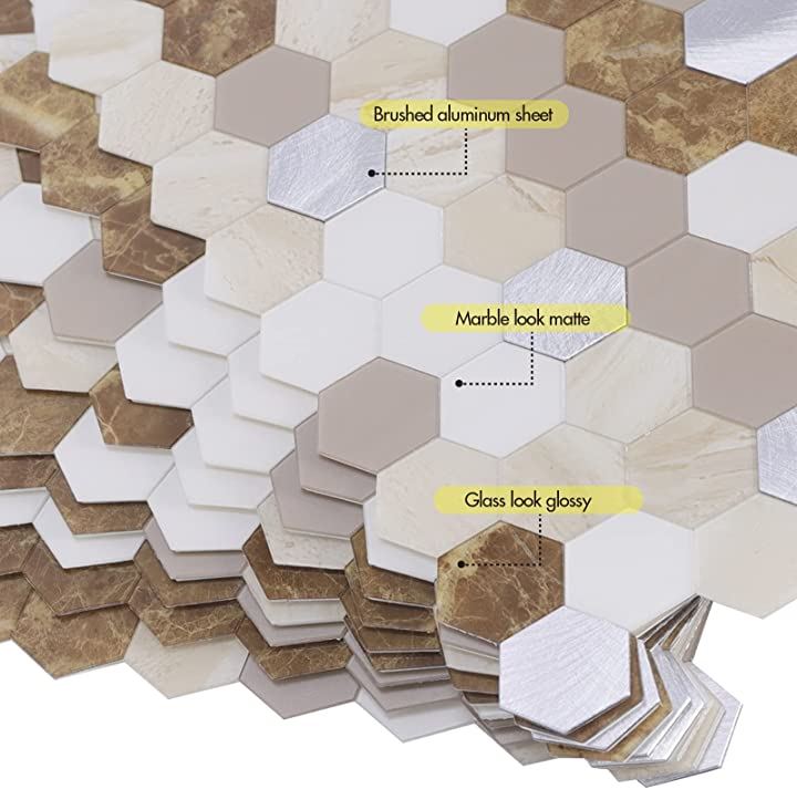 防水耐熱DIYタイルシール 3D立体壁紙シール 六角形ブラウン27x28cm-10枚セット(六角形ブラウン27x28cm-10枚セット) 防水耐熱DIYタイルシール 3D立体壁紙シール 六角形ブラウン27x28cm-10枚セット(六角形ブラウン27x28cm-10枚セット)