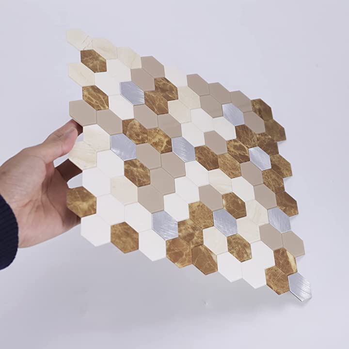 防水耐熱DIYタイルシール 3D立体壁紙シール 六角形ブラウン27x28cm-10枚セット(六角形ブラウン27x28cm-10枚セット) 防水耐熱DIYタイルシール 3D立体壁紙シール 六角形ブラウン27x28cm-10枚セット(六角形ブラウン27x28cm-10枚セット)