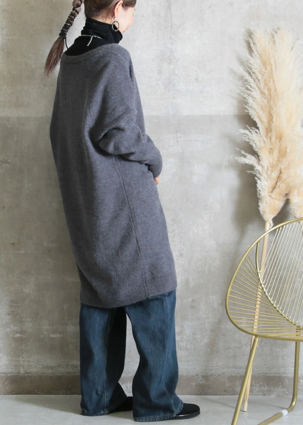 カーディガン ロングニット レディース 膝丈 ロング丈 ミモレ丈 秋冬 ロングカーディガン ロング ニット カーデ ニットカーディガン 防寒 対策 暖かい ポケット付き ボタンなし ネイビー レッド