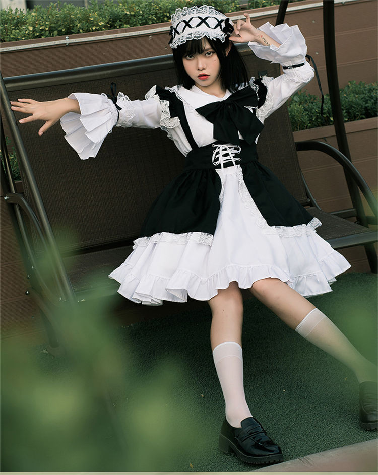 ハロウィン コスプレ ホワイト ブラック メイド服 メイド 仮装 衣装 女性 高校生 魔法使い 可愛い レディース 大人 コスプレ衣装 マンガ喫茶 ドレス 蝶結び 蝶ネクタイ エプロン 黒白 S/M ハロウィン コスプレ ホワイト ブラック メイド服 メイド 仮装 衣装 女性 高校生 魔法使い 可愛い レディース 大人 コスプレ衣装 マンガ喫茶 ドレス 蝶結び 蝶ネクタイ エプロン 黒白 S/M
