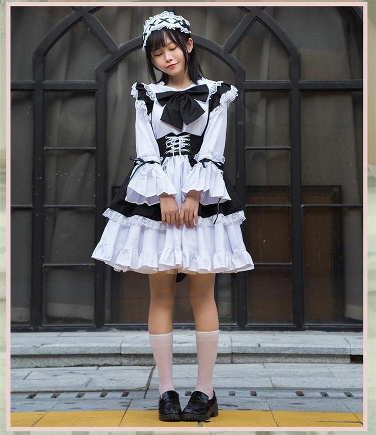 ハロウィン コスプレ ホワイト ブラック メイド服 メイド 仮装 衣装 女性 高校生 魔法使い 可愛い レディース 大人 コスプレ衣装 マンガ喫茶 ドレス 蝶結び 蝶ネクタイ エプロン 黒白 S/M ハロウィン コスプレ ホワイト ブラック メイド服 メイド 仮装 衣装 女性 高校生 魔法使い 可愛い レディース 大人 コスプレ衣装 マンガ喫茶 ドレス 蝶結び 蝶ネクタイ エプロン 黒白 S/M