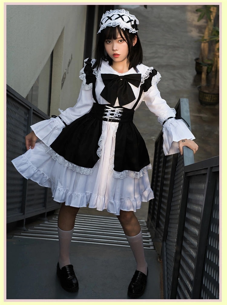ハロウィン コスプレ ホワイト ブラック メイド服 メイド 仮装 衣装 女性 高校生 魔法使い 可愛い レディース 大人 コスプレ衣装 マンガ喫茶 ドレス 蝶結び 蝶ネクタイ エプロン 黒白 S/M ハロウィン コスプレ ホワイト ブラック メイド服 メイド 仮装 衣装 女性 高校生 魔法使い 可愛い レディース 大人 コスプレ衣装 マンガ喫茶 ドレス 蝶結び 蝶ネクタイ エプロン 黒白 S/M