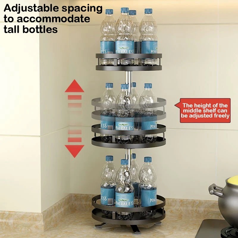 回転式キッチンストレージラック360度回転スパイスオーガナイザーターンテーブルクリーニングアクセサリー 回転式キッチンストレージラック360度回転スパイスオーガナイザーターンテーブルクリーニングアクセサリー