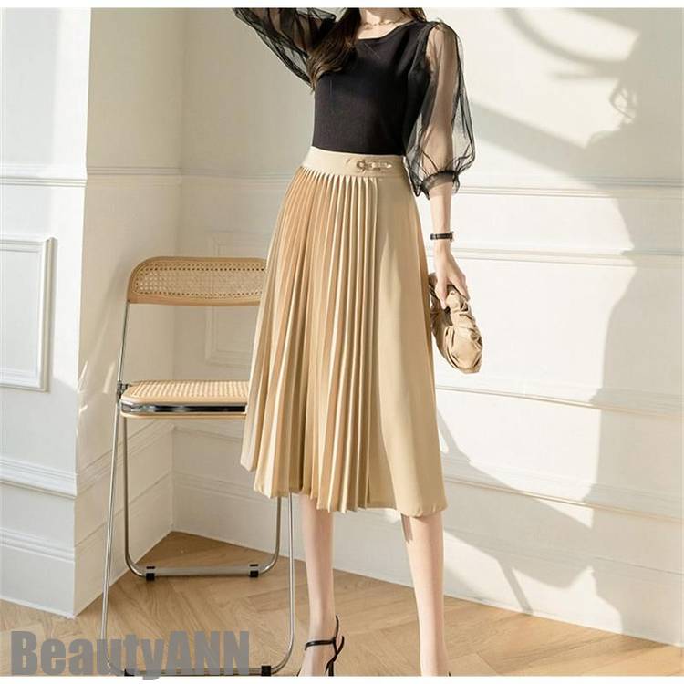 新生活 プリーツスカート 春夏 太め レディース ボトムス フレア Aライン マキシ 高身長 ビジネス オフィス 通勤 ロング丈 着やせ 女子会 普段着 プレゼント ギフト