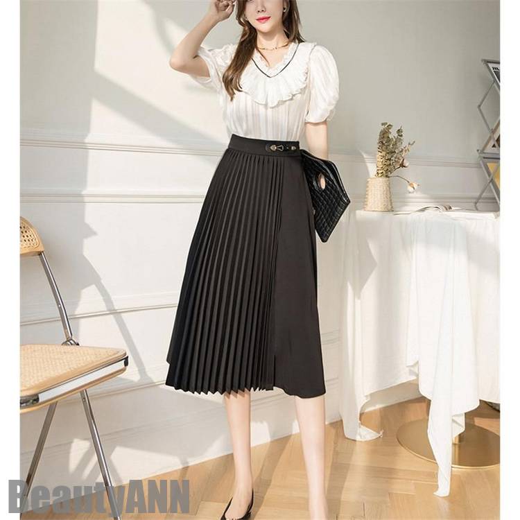 新生活 プリーツスカート 春夏 太め レディース ボトムス フレア Aライン マキシ 高身長 ビジネス オフィス 通勤 ロング丈 着やせ 女子会 普段着 プレゼント ギフト