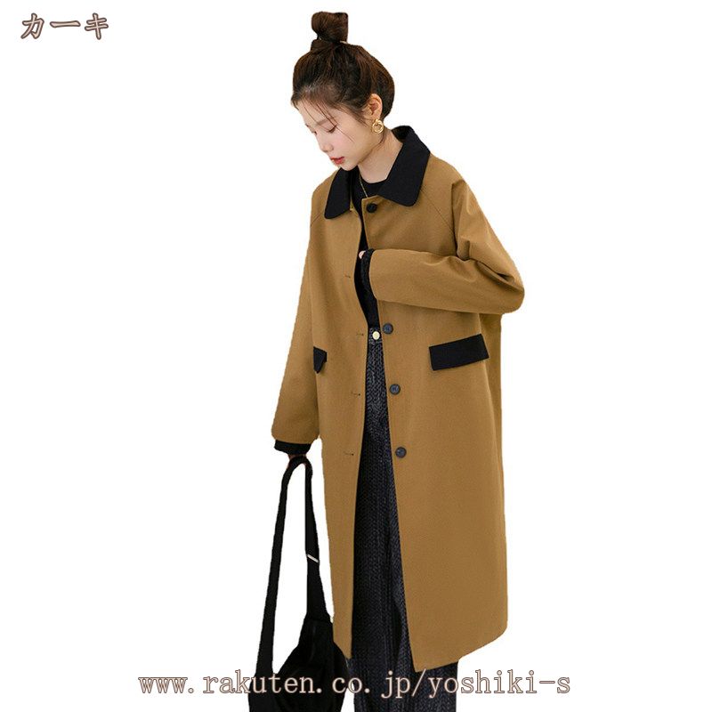 スプリングコート トレンチコート アウター レディース 春 秋 ロングコート 羽織り 薄手 ロング丈 アウター ジャケット 春服 大きいサイズ 卒業 入学 通勤 通学 20代 30代 40代 きれいめ