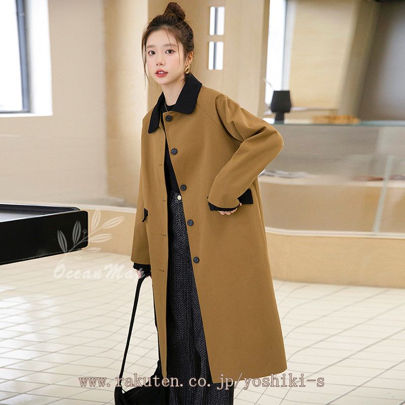 スプリングコート トレンチコート アウター レディース 春 秋 ロングコート 羽織り 薄手 ロング丈 アウター ジャケット 春服 大きいサイズ 卒業 入学 通勤 通学 20代 30代 40代 きれいめ