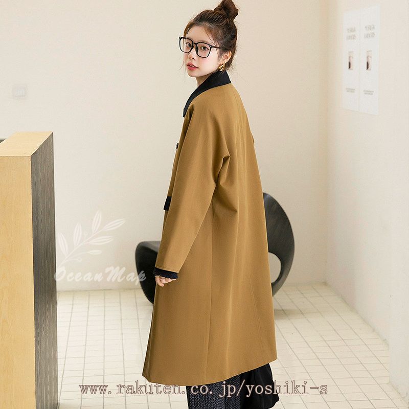 スプリングコート トレンチコート アウター レディース 春 秋 ロングコート 羽織り 薄手 ロング丈 アウター ジャケット 春服 大きいサイズ 卒業 入学 通勤 通学 20代 30代 40代 きれいめ