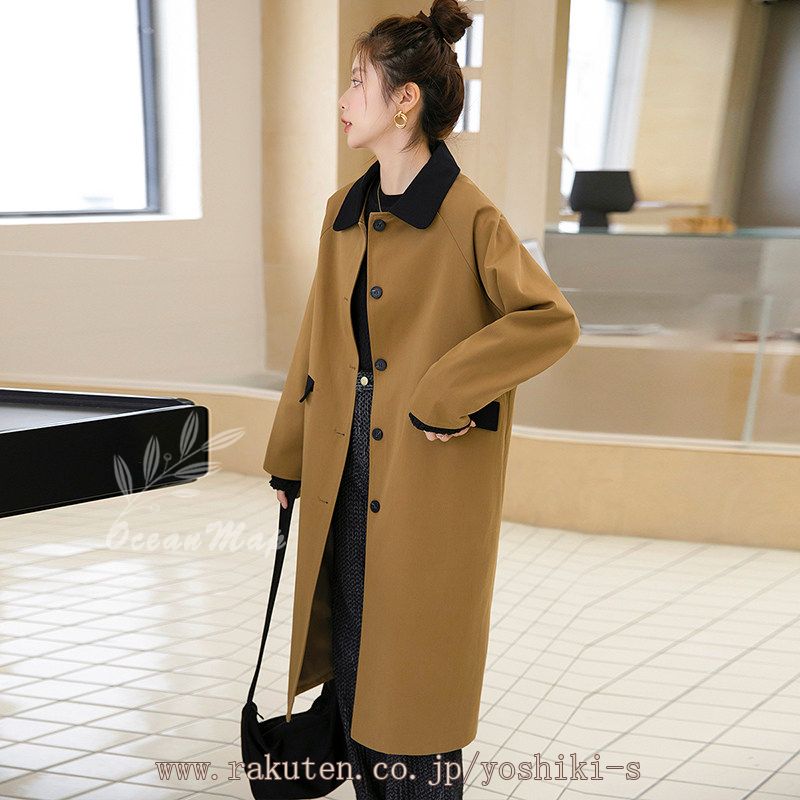 スプリングコート トレンチコート アウター レディース 春 秋 ロングコート 羽織り 薄手 ロング丈 アウター ジャケット 春服 大きいサイズ 卒業 入学 通勤 通学 20代 30代 40代 きれいめ