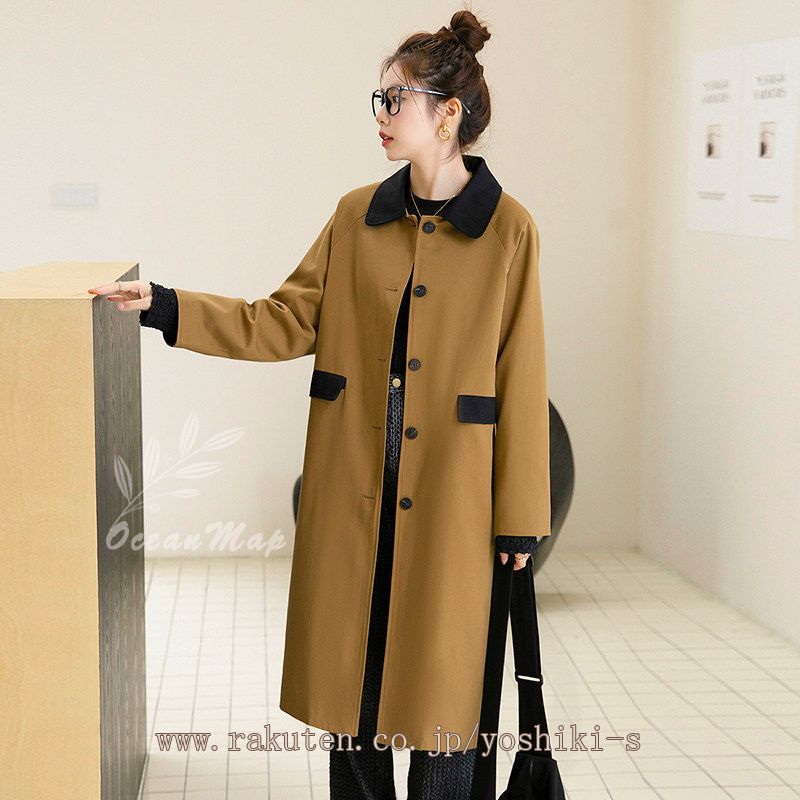 スプリングコート トレンチコート アウター レディース 春 秋 ロングコート 羽織り 薄手 ロング丈 アウター ジャケット 春服 大きいサイズ 卒業 入学 通勤 通学 20代 30代 40代 きれいめ