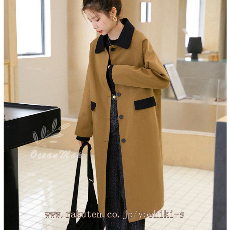 スプリングコート トレンチコート アウター レディース 春 秋 ロングコート 羽織り 薄手 ロング丈 アウター ジャケット 春服 大きいサイズ 卒業 入学 通勤 通学 20代 30代 40代 きれいめ