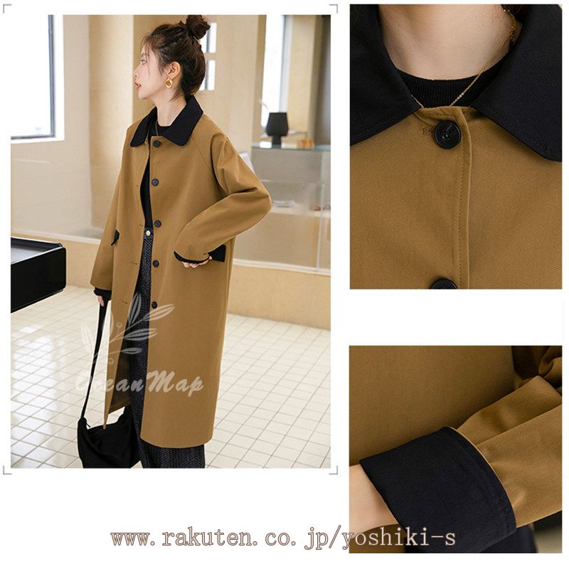 スプリングコート トレンチコート アウター レディース 春 秋 ロングコート 羽織り 薄手 ロング丈 アウター ジャケット 春服 大きいサイズ 卒業 入学 通勤 通学 20代 30代 40代 きれいめ