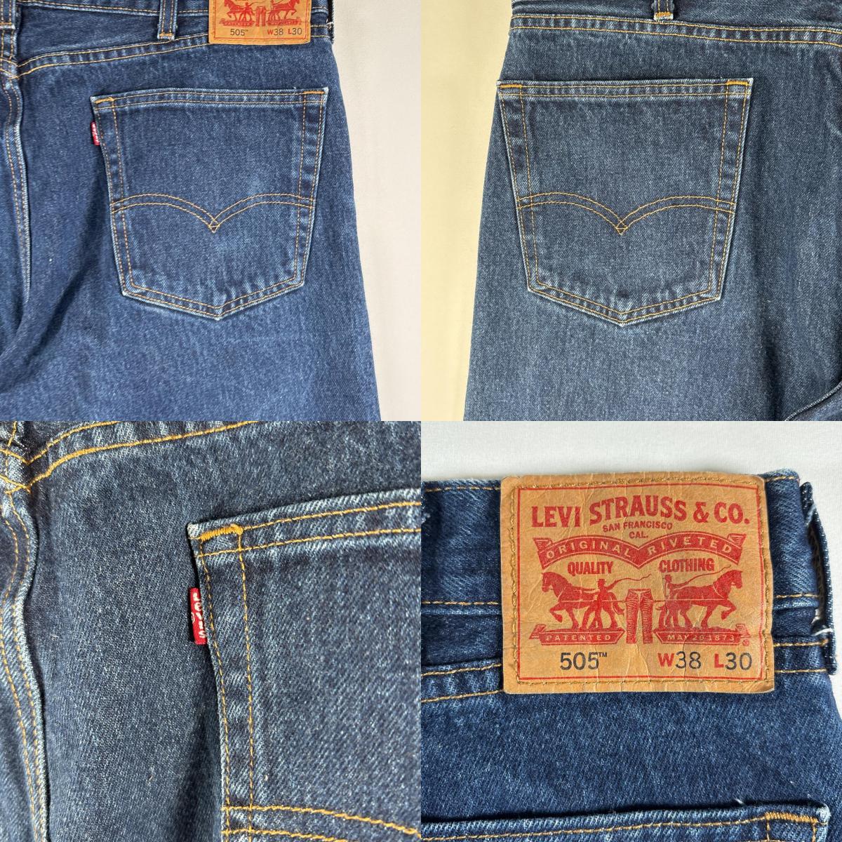 古着 デニムパンツ 505 ストレート 大きいサイズ ジーパン ジーンズ 5ポケット w38 L30 ブルー メンズ 古着 デニムパンツ 505 ストレート 大きいサイズ ジーパン ジーンズ 5ポケット w38 L30 ブルー メンズ