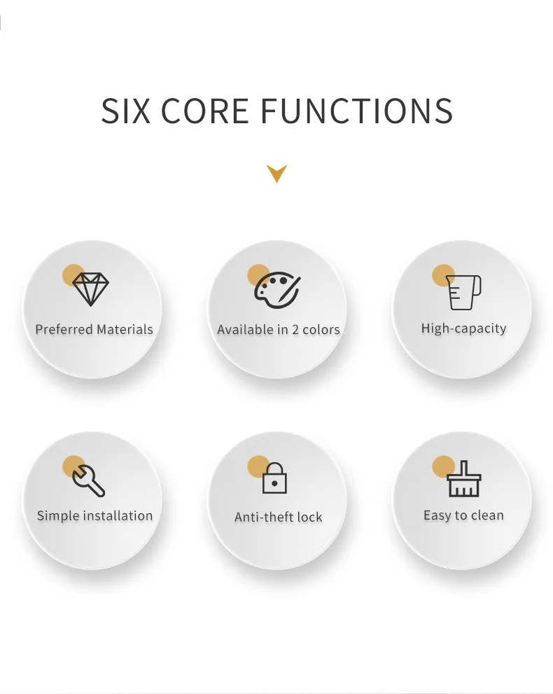 シャンプーとシャワー用の個別の壁ボトル 手指消毒剤用 壁掛け式ハンドソープディスペンサー Tan three head シャンプーとシャワー用の個別の壁ボトル 手指消毒剤用 壁掛け式ハンドソープディスペンサー Tan three head