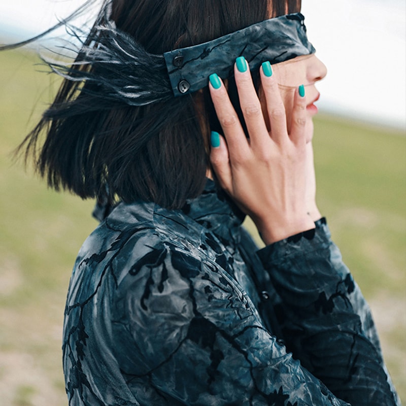 チャイナドレス 長袖 ロング 花柄 緑ドレス 青ドレス レトロチャイナ風ワンピース セクシー ハイネック 梅花フロッキープリント パーティードレス