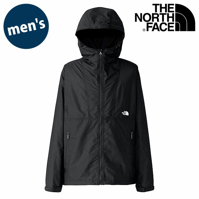コンパクトジャケット [NP72530-K] Compact Jacket メンズ TNF アウトドア ライトアウター ナイロンジャケット 撥水 ブラック 正規取扱店