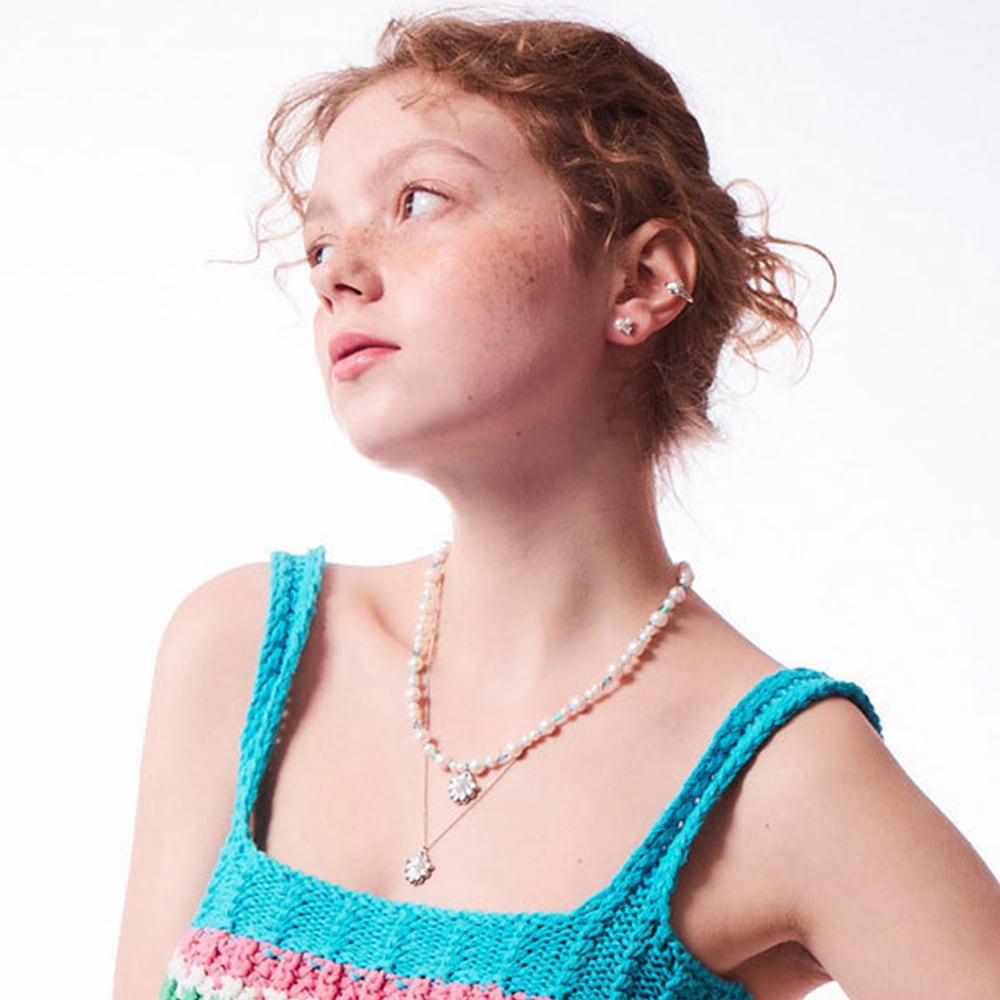 バブルポップシェルパール ネックレス ワンポイント 貝 韓国 ファッション アクセサリー バブルポップシェルパール ネックレス ワンポイント 貝 韓国 ファッション アクセサリー