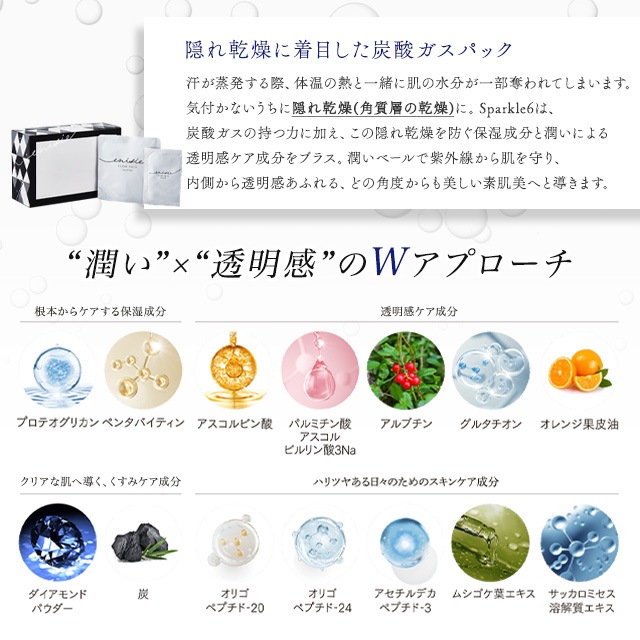 エニシーグローパック 正規品 スパークル 6個入り Sparkle 6 炭酸ガスパック フローラルアロマの香り エニシーグローパック 正規品 スパークル 6個入り Sparkle 6 炭酸ガスパック フローラルアロマの香り