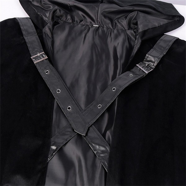 ロング マント フード付き ブラック 新劇 演出 高品質 イベント 魔法使い ローブ 悪魔 サタン デビル ホラー 怖い 仮装 衣装 コスチューム ロング マント フード付き ブラック 新劇 演出 高品質 イベント 魔法使い ローブ 悪魔 サタン デビル ホラー 怖い 仮装 衣装 コスチューム