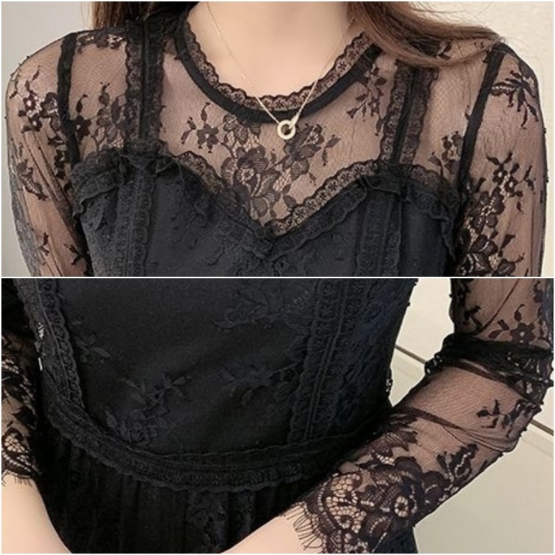 レディース ドレス ドレス パーティードレス ブラックドレス パーティー 結婚式 二次会 披露宴 フォーマル ミモレ 長袖 ラウンドネック フレア Aライン レース 刺繍 レディース ドレス ドレス パーティードレス ブラックドレス パーティー 結婚式 二次会 披露宴 フォーマル ミモレ 長袖 ラウンドネック フレア Aライン レース 刺繍