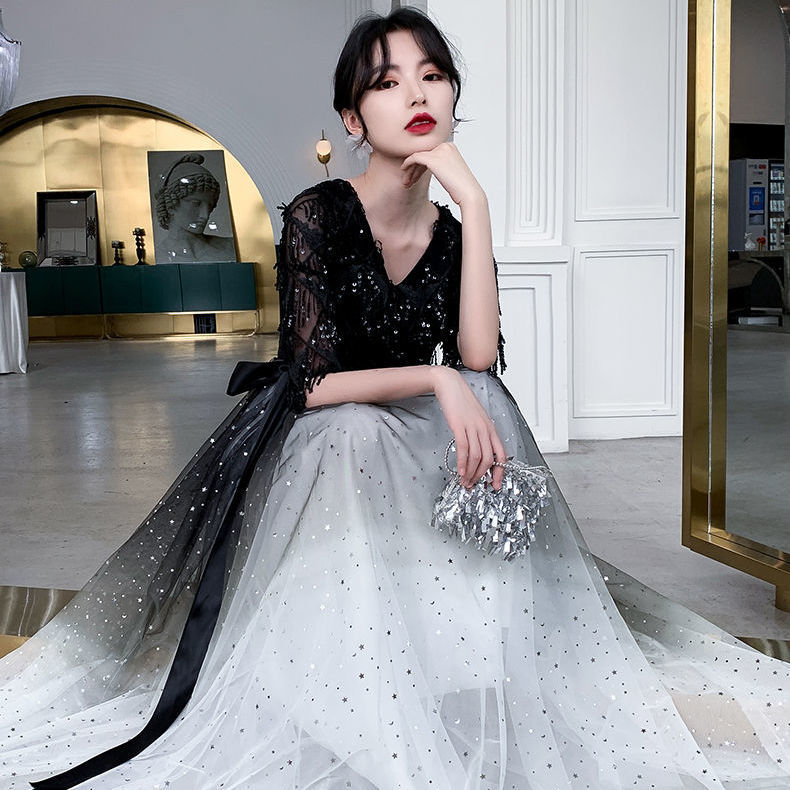 宴会 イブニングドレス スカート 女性 2023年 高貴で上品 気質 学生 成人式 誕生日 ロング丈 普段着 母の日