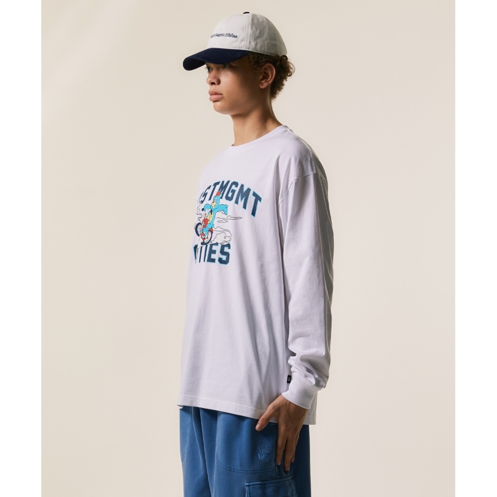 LMC BIKER BEAR LONG SLV TEE ライトパープル