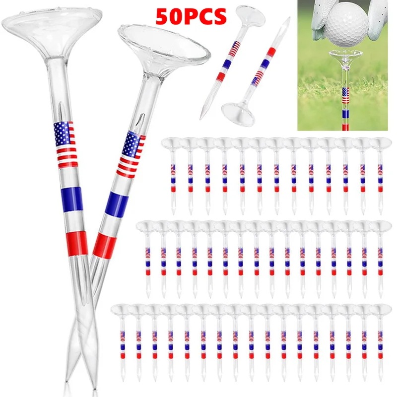 透明なプラスチック製のゴルフボールホルダー,シールドとサイドピン,ゴルフTシャツ,再利用可能,滑り止め,大きなカップ,トレーニングツール,50個