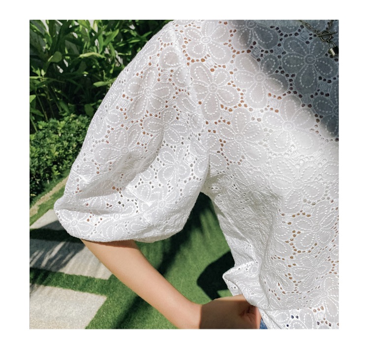 トップス シャツ ブラウス レディース 春 夏 きれいめ 半袖 五分袖 パフスリーブ ラウンドネック レース スカラップ ホワイト S M L かわいい 大人可愛い シンプル カジュアル 大人 上品 トップス シャツ ブラウス レディース 春 夏 きれいめ 半袖 五分袖 パフスリーブ ラウンドネック レース スカラップ ホワイト S M L かわいい 大人可愛い シンプル カジュアル 大人 上品