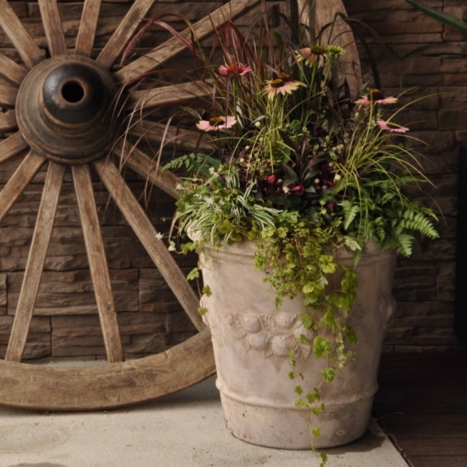 植木鉢 おしゃれ テラコッタ モンテガロアンティコ2L 55cm 18号 屋外 底穴あり 観葉植物向け