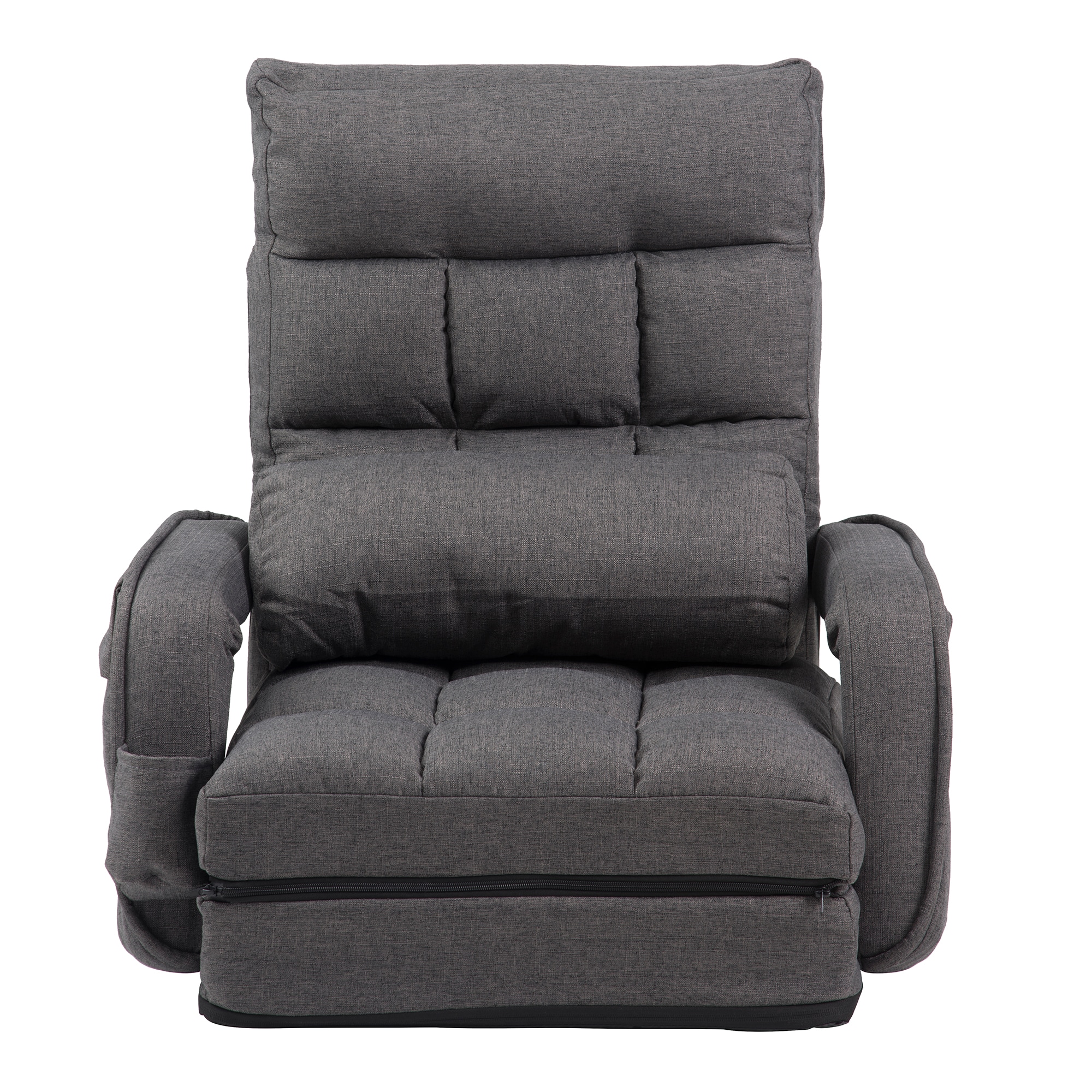 座椅子 リクライニング 14段ギア リクライニングチェアー ファブリック 座イス おしゃれ 椅子 チェアー いす イス コンパクト【ダークグレー】 座椅子 リクライニング 14段ギア リクライニングチェアー ファブリック 座イス おしゃれ 椅子 チェアー いす イス コンパクト【ダークグレー】