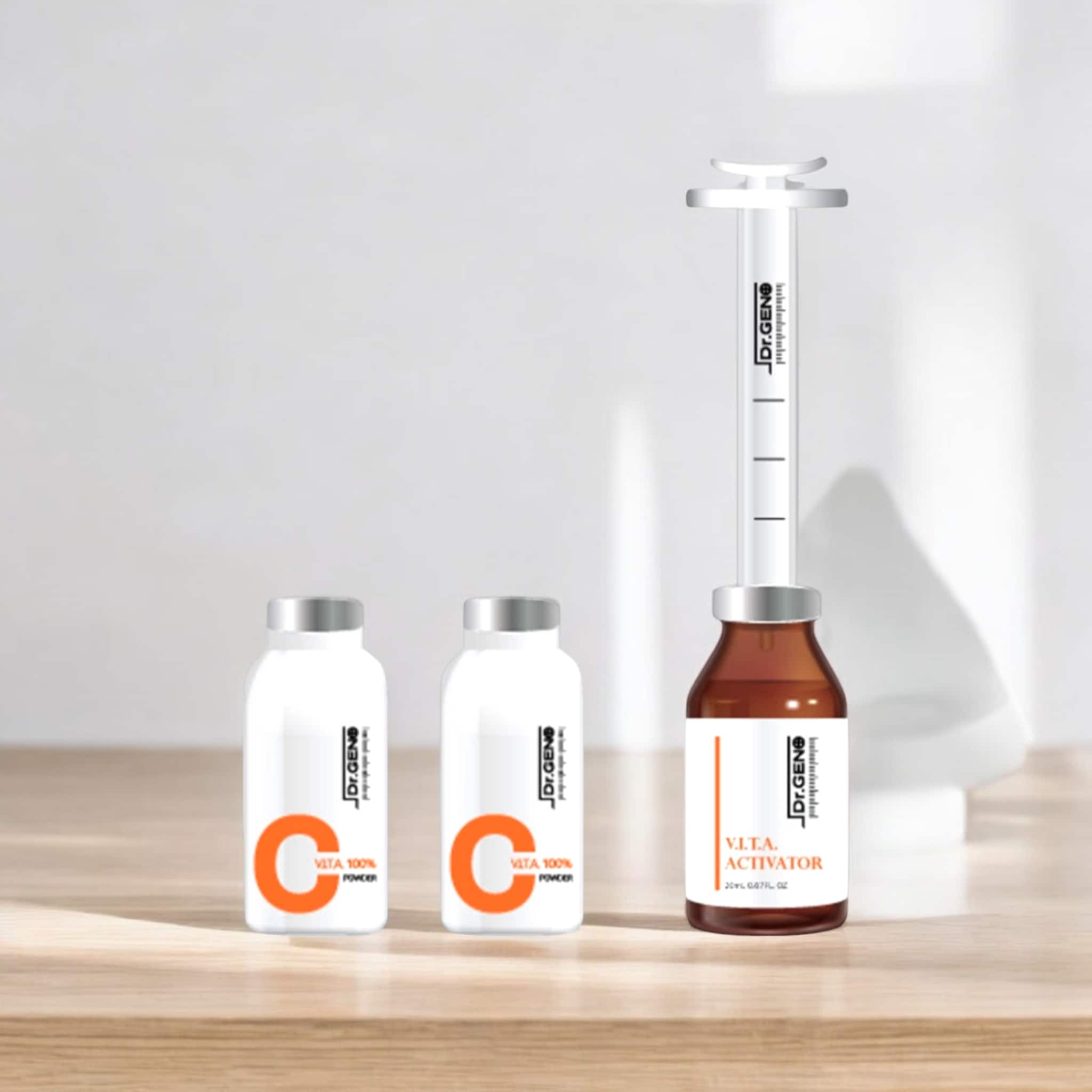 Dr.GENO VITA TONING KIT, vita powder 2g x 2vial, vita activator 20ml x 1vial, 30DAYS アンプル Dr.GENO VITA TONING KIT, vita powder 2g x 2vial, vita activator 20ml x 1vial, 30DAYS アンプル