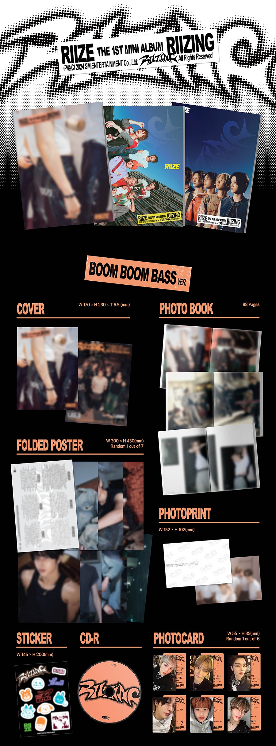 (3種セット/Photo Book Ver.) RIIZE - RIIZING (1stミニアルバム) (3種セット/Photo Book Ver.) RIIZE - RIIZING (1stミニアルバム)