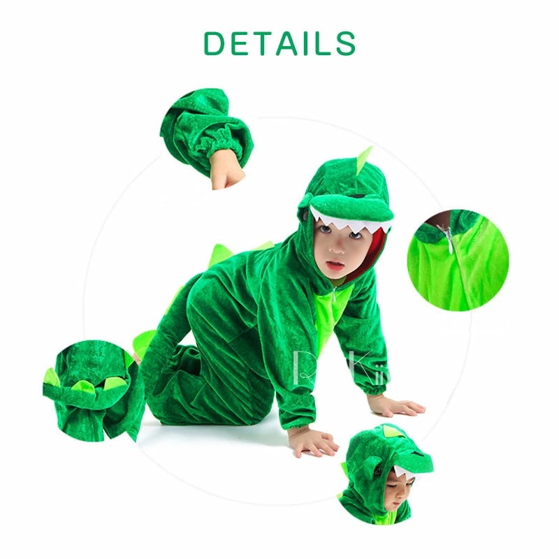 【史上最安値!】恐竜 着ぐるみ ハロウィン衣装 キッズ 100cm-130cm 子供 黒緑 グリーン 動物服 Halloween ハロウィン ダイナソー 怪獣服 コスプレ 仮装衣装 女子 男子 コスチ