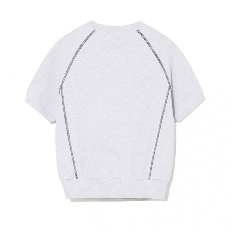 CODEGRY (女性) WAVE ロゴシンボルカラーステッチ半袖トレーナー_メランジグレー CODEGRY (女性) WAVE ロゴシンボルカラーステッチ半袖トレーナー_メランジグレー