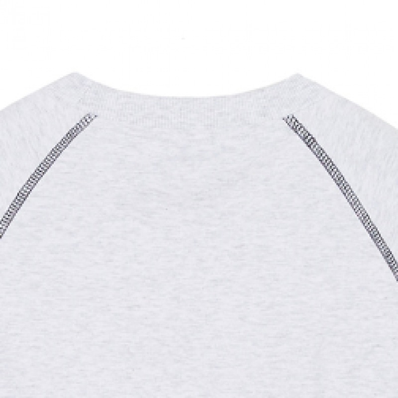 CODEGRY (女性) WAVE ロゴシンボルカラーステッチ半袖トレーナー_メランジグレー CODEGRY (女性) WAVE ロゴシンボルカラーステッチ半袖トレーナー_メランジグレー