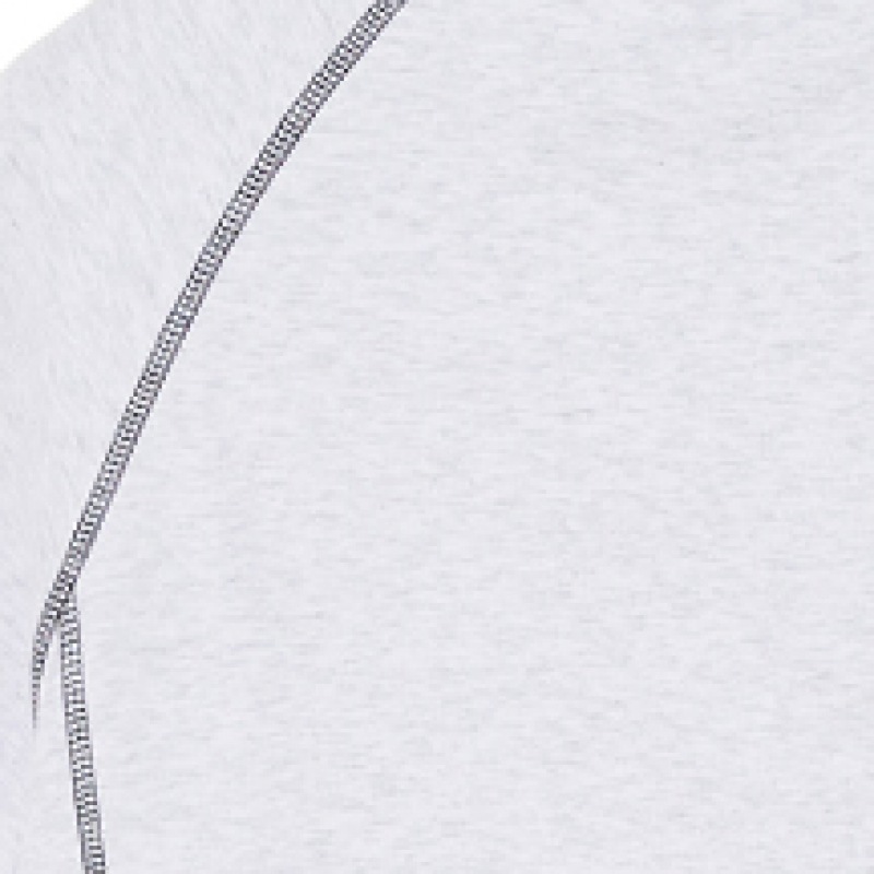 CODEGRY (女性) WAVE ロゴシンボルカラーステッチ半袖トレーナー_メランジグレー CODEGRY (女性) WAVE ロゴシンボルカラーステッチ半袖トレーナー_メランジグレー