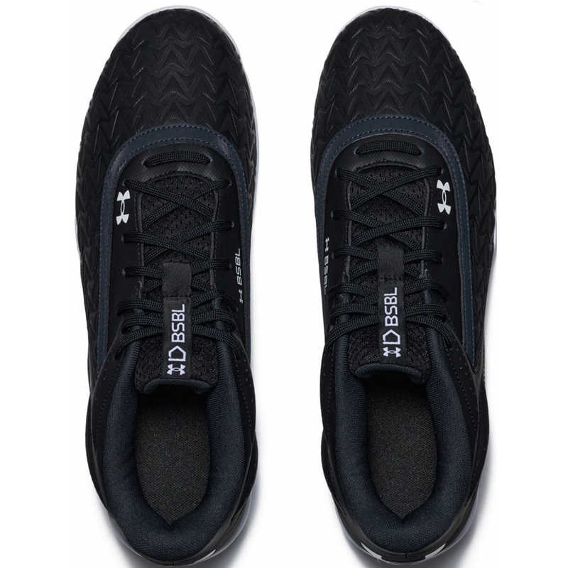 アンダーアーマー　ベースボールシューズ UAリードオフ ロー ラバーモールド3.0 ［メンズ / 25.0cm / 幅：D］ Black×Black×White　3027447