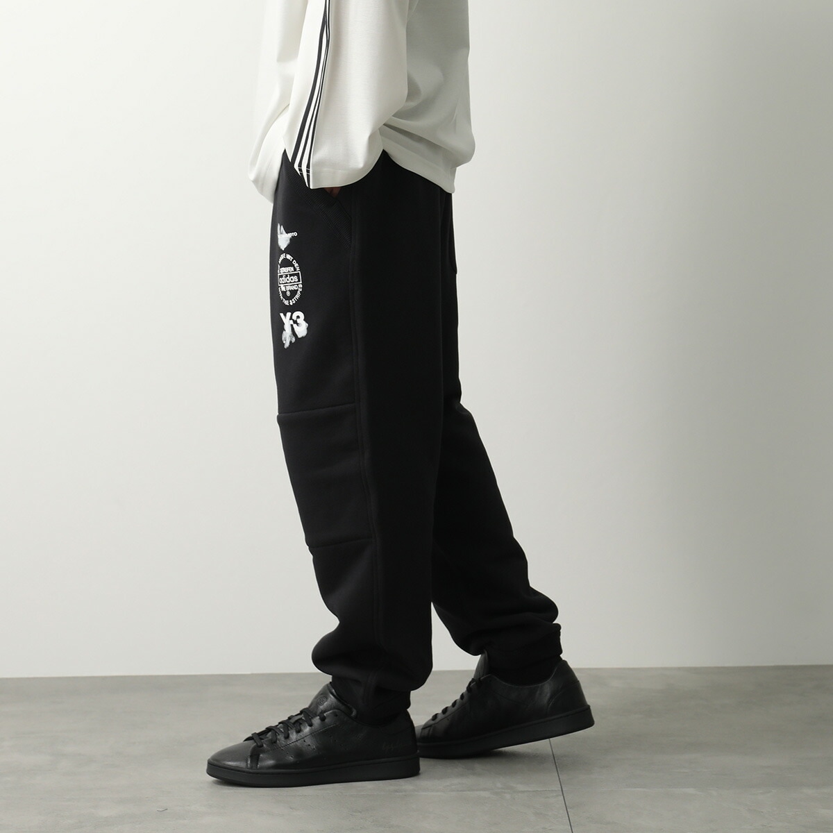 Y-3 ワイスリー スウェットパンツ CUFFED TRACK PANT カフ トラックパンツ JX7267 メンズ コットン ロゴ ジョガーパンツ BLACK