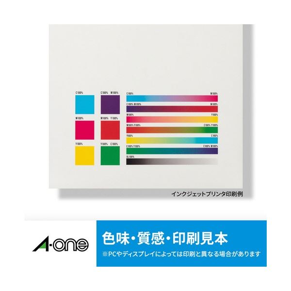 (まとめ) エーワン ラベルシール(インクジェット) 光沢紙・ホワイト A4 4面 92×131mm 四辺余白付 角丸 28693 1冊(10シート) (×5セット)