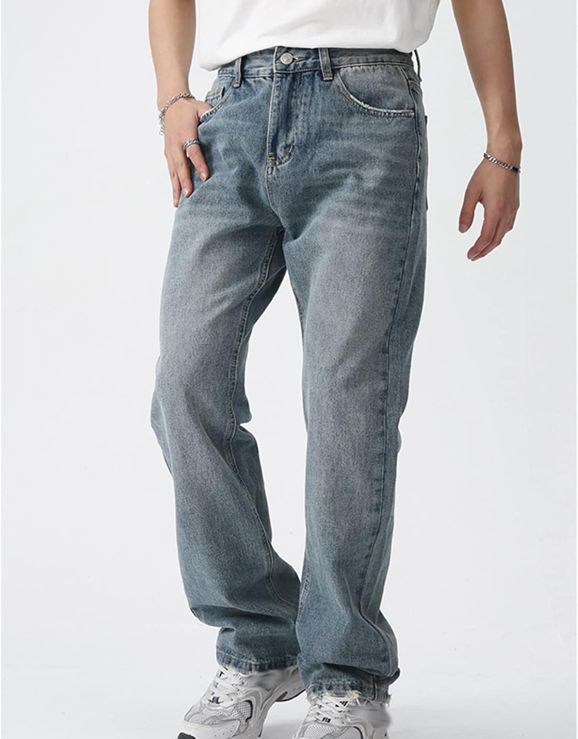 春 デニムパンツ メンズ ジーンズ シューカット Ｇパン ヴィンテージ ブーツカット フレアパンツ カジュアル ロングパンツ 大きいサイズ ウォッシュ加工 ジュニア ハイストリート ファショ