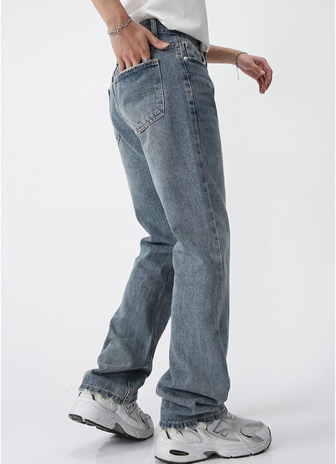 春 デニムパンツ メンズ ジーンズ シューカット Ｇパン ヴィンテージ ブーツカット フレアパンツ カジュアル ロングパンツ 大きいサイズ ウォッシュ加工 ジュニア ハイストリート ファショ