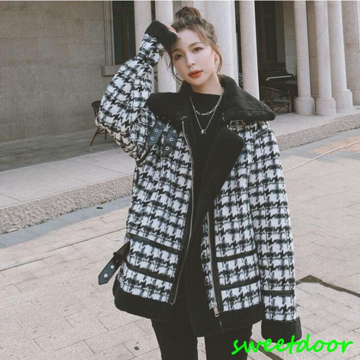 グレンチェック チェスターコート コート レディース 冬 千鳥柄コート 中綿コート 防寒 暖か 秋冬 裏ボア 裏起毛 ショートコート ゆったり 秋 冬
