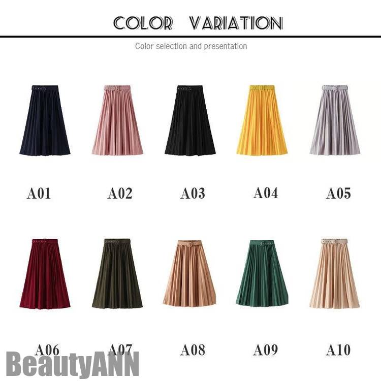 新生活 スカート ロング プリーツ レディース 春 夏 ベルト付 ミモレ丈 マキシ丈 フレアスカート 重ね着 通勤 出勤 お出かけ デート 体型カバー プレゼント ギフト