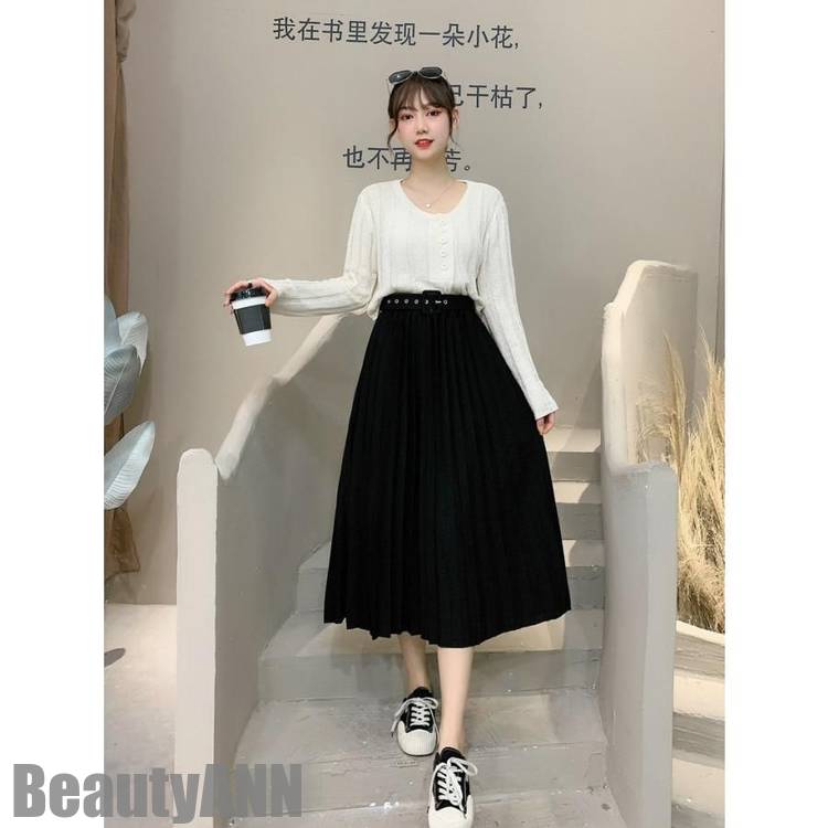 新生活 スカート ロング プリーツ レディース 春 夏 ベルト付 ミモレ丈 マキシ丈 フレアスカート 重ね着 通勤 出勤 お出かけ デート 体型カバー プレゼント ギフト