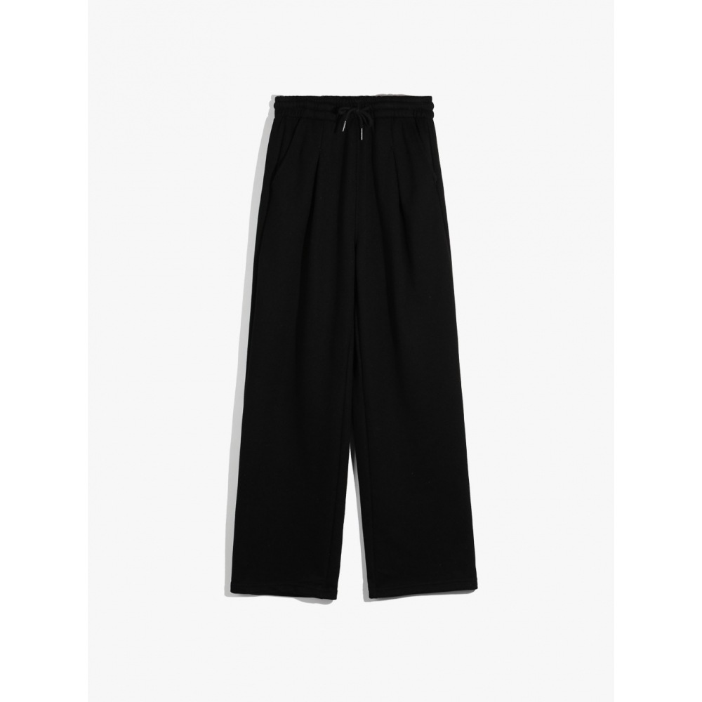 ロッシーロウ ワイドピンタックパンツ ブラック