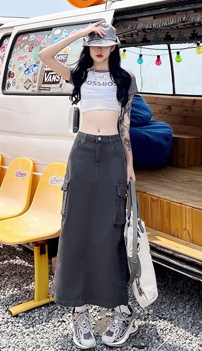 スカート ロングスカート ロング ロング丈 ストレート Iライン スリット バックスリット ファスナー ポケット ハイウエスト 綿 かわいい 大人可愛い シンプル カジュアル おしゃれ レトロ スカート ロングスカート ロング ロング丈 ストレート Iライン スリット バックスリット ファスナー ポケット ハイウエスト 綿 かわいい 大人可愛い シンプル カジュアル おしゃれ レトロ