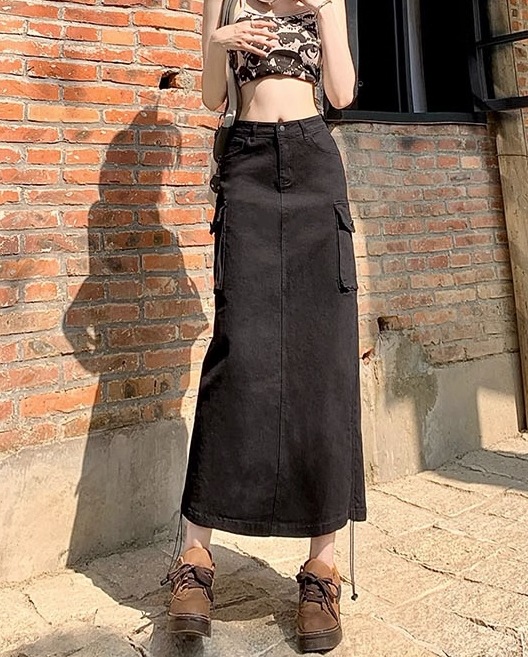 スカート ロングスカート ロング ロング丈 ストレート Iライン スリット バックスリット ファスナー ポケット ハイウエスト 綿 かわいい 大人可愛い シンプル カジュアル おしゃれ レトロ スカート ロングスカート ロング ロング丈 ストレート Iライン スリット バックスリット ファスナー ポケット ハイウエスト 綿 かわいい 大人可愛い シンプル カジュアル おしゃれ レトロ