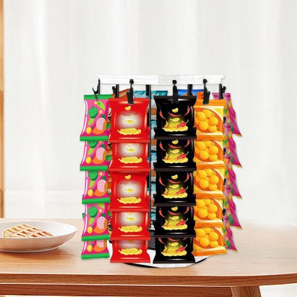 チップラックディスプレイスタンド木製ベース店舗用袋入りスナックサプライホワイト チップラックディスプレイスタンド木製ベース店舗用袋入りスナックサプライホワイト